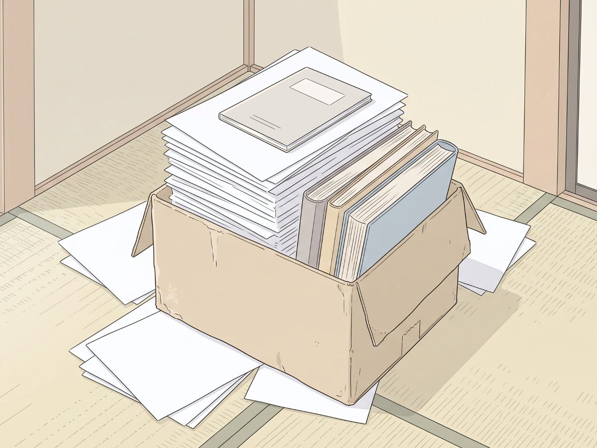 段ボール箱いっぱいの書類